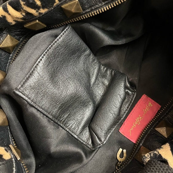 Vintage Betsey Johnson leopard print hand bag purse - Picture 6 of 14